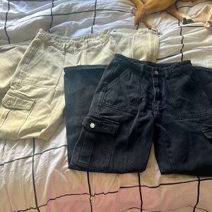 Bundle! Two wide leg cargo jeans from cider 🤎